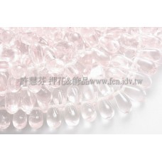 5X10mm捷克水滴形珠-玫瑰中桃紅色-20個