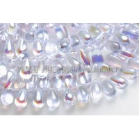 5X10mm捷克水滴形珠-閃亮愛麗絲藍-20個