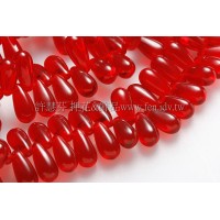 5X10mm捷克水滴形珠-泰國紅寶石紅-20個