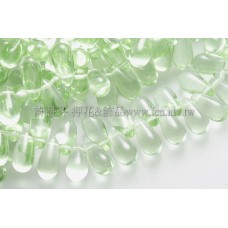 5X10mm捷克水滴形珠-翠橄欖綠-20個