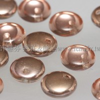 捷克扁圓邊洞珠6mm可可金/玫瑰金雙面色-10個