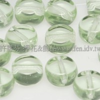 捷克扁圓珠5mm翠橄欖綠-20個