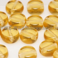 捷克扁圓珠5mm琥珀色-20個