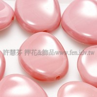 捷克扁圓扭轉珠9x12mm深玫瑰色-10個