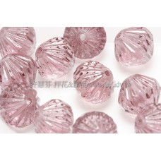 捷克圓切角菱形珠9mm煙燻紫紅-10個