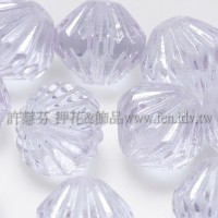 捷克圓切角菱形珠9mm愛麗絲藍灰-10個