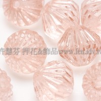 捷克圓切角菱形珠9mm玫瑰中淡粉色-10個