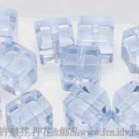 捷克方立體珠6mm海軍藍-10個