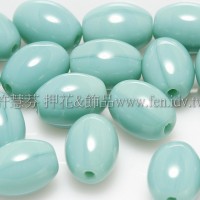 捷克米粒珠6x8mm綠松玉石-20個