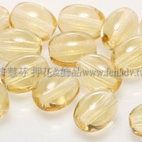 捷克米粒珠6x8mm淡黃玉色-20個