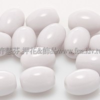 捷克米粒珠6x8mm荔枝白色-20個