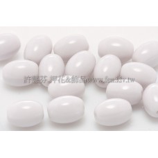 捷克米粒珠6x8mm荔枝白色-20個