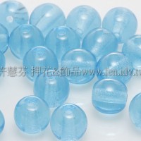 捷克圓形珠6mm海寶藍色