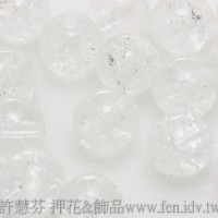 捷克圓形珠6mm冰裂晶亮水晶色