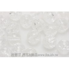 捷克圓形珠6mm冰裂晶亮水晶色