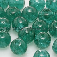 捷克圓形珠6mm冰裂明綠色