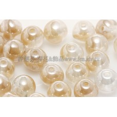 捷克圓形珠6mm珍珠光水晶小麥色