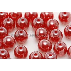 捷克圓形珠6mm珍珠泰國紅寶石紅