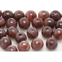 捷克圓形珠6mm水紋-巧克力色-20個