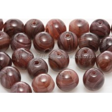 捷克圓形珠6mm水紋-巧克力色-20個