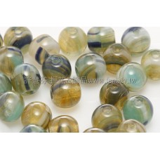 捷克圓形珠6mm松石綠-藍-黃琥珀混合色