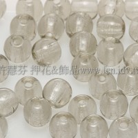 捷克圓形珠4mm灰鑽石水晶色-50個