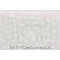捷克圓形珠4mm晶亮水晶色-50個