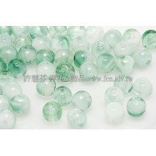 捷克圓形珠4mm翡翠綠-晶透亮綠混合色-50個