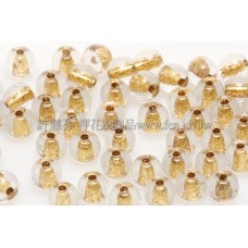 捷克圓形珠4mm晶透金粉砂珠-50個