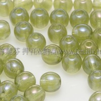 捷克圓形珠4mm珠光葉綠色