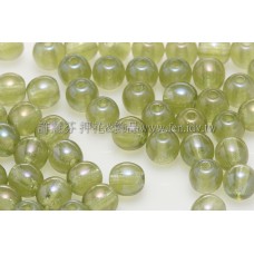 捷克圓形珠4mm珠光葉綠色