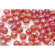 捷克圓形珠4mm珠光櫻桃紅-50個