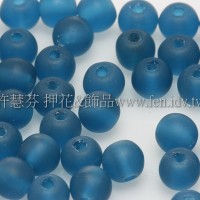 捷克圓形珠4mm霧面卡普里藍