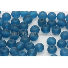 捷克圓形珠4mm霧面卡普里藍