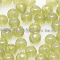 捷克圓形珠4mm珠光草綠色