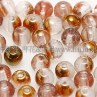 捷克圓形珠4mm殊光-透明-茶水晶混合色-50個