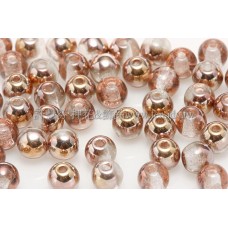 捷克圓形珠4mm金彩玫瑰金光雙面色-50個