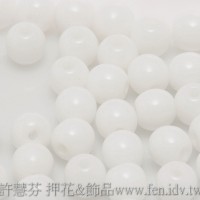 捷克圓形珠4mm雪白色-50個