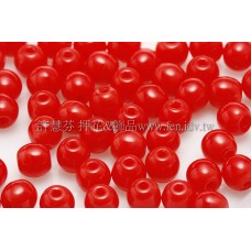捷克圓形珠4mm大紅-50個
