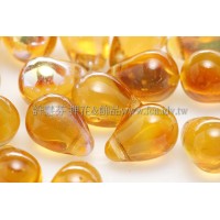 6X8mm捷克水滴形珠-琥珀色水晶珠光色-20個