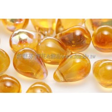 6X8mm捷克水滴形珠-琥珀色水晶珠光色-20個