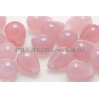 6X8mm捷克水滴形珠-蛋白玫瑰粉紅-20個