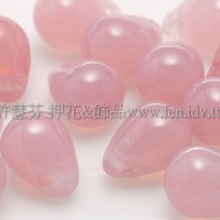 6X8mm捷克水滴形珠-蛋白玫瑰粉紅-20個