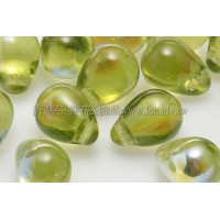 6X8mm捷克水滴形珠-炫光明綠色-20個