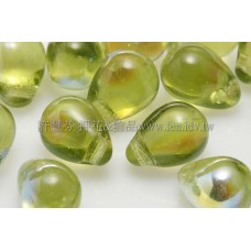 6X8mm捷克水滴形珠-炫光明綠色-20個