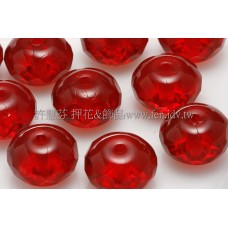 捷克車輪珠6x9mm泰國紅寶石紅-6個