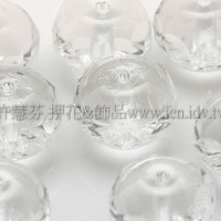 捷克車輪珠6x9mm透明水晶色-6個