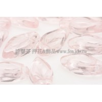 5x10mm捷克紫薇葉形珠-透明水蜜桃粉紅-20個