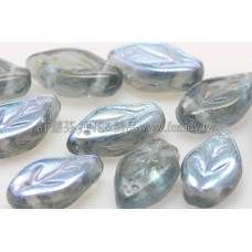 5x10mm捷克紫薇葉形珠-炫彩蒙大拿藍-20個