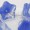 捷克花形大喇叭珠8x13mm透明水晶-皇室藍混合-10個